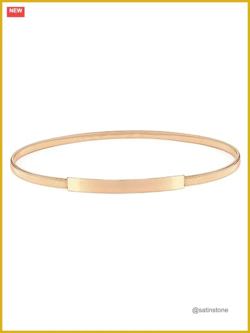 Skinny Metal Cinch Belt for Dress Stretch Thin Waist Belt Women